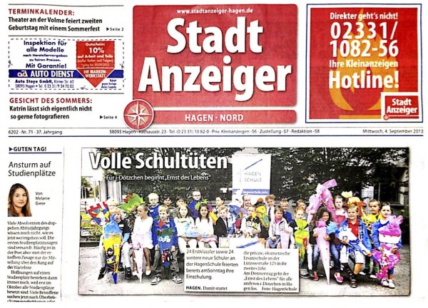 130904 Stadtanzeiger HagenSchule